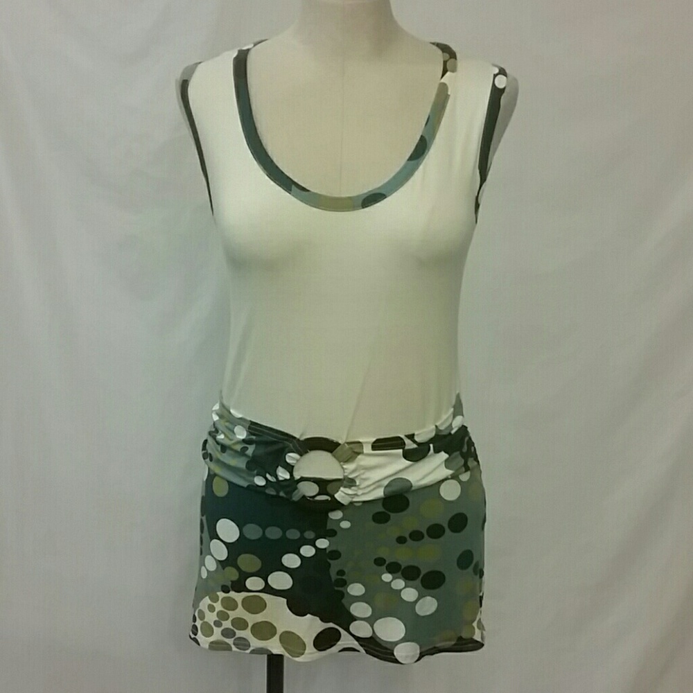 Promod Tank Top Blouse Mini Dress S M