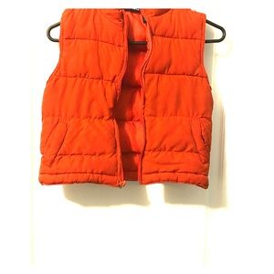 Boy's Orange Puffer Vest - XS 4/5