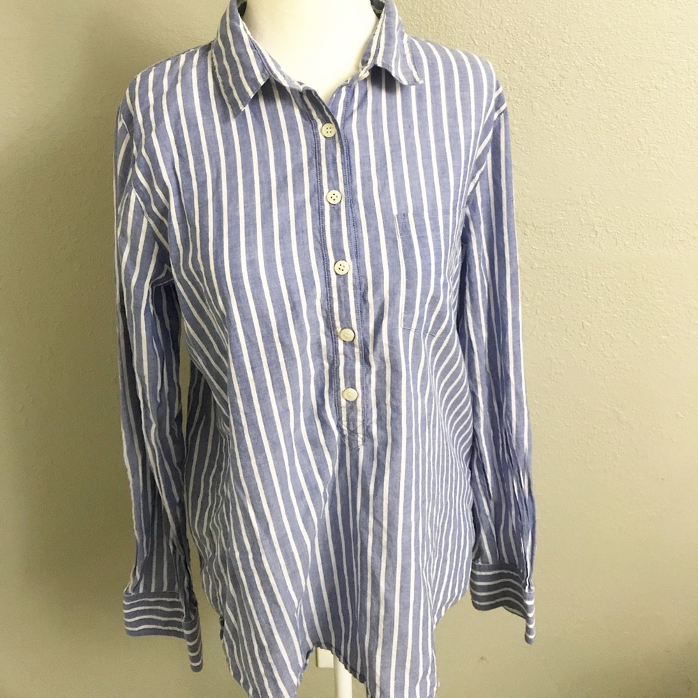 J Crew striped popover