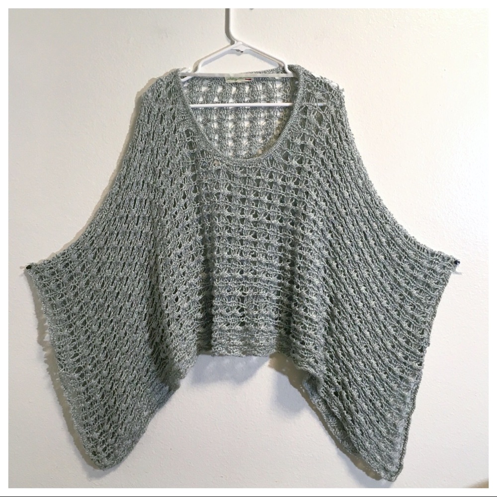 Urban Outfitters Open Knit Poncho - Picture 2 of 6