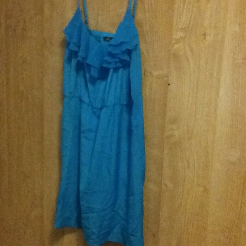 Blue ruffle dress