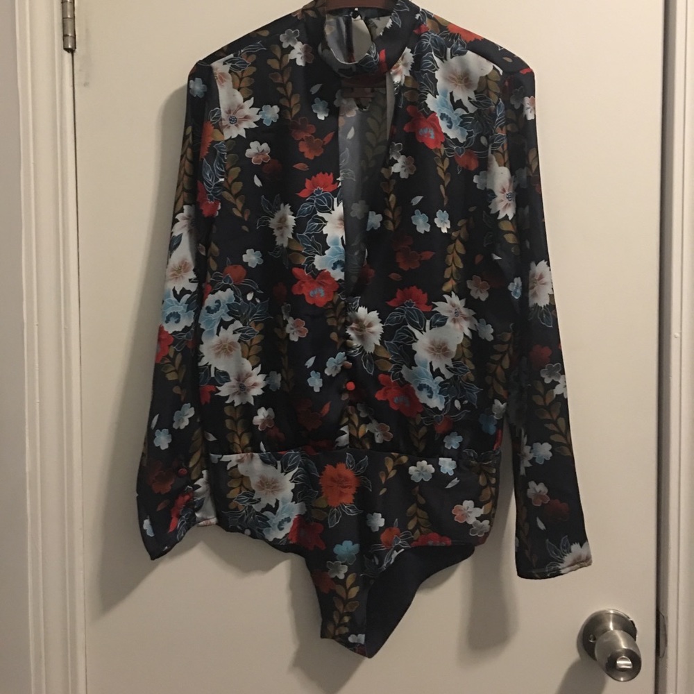 ZARA Floral body suit