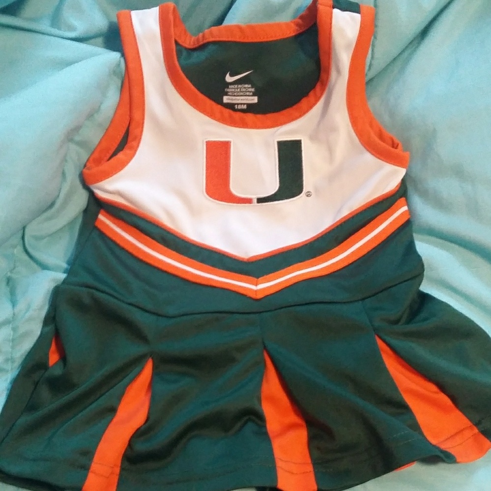The U (Miami) Girls 18month cheerleader costume