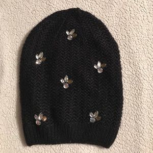 Mixit Jeweled Beanie in Black