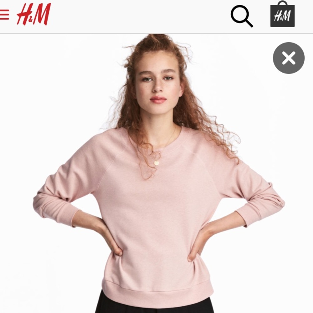 H&M pink sweatshirt