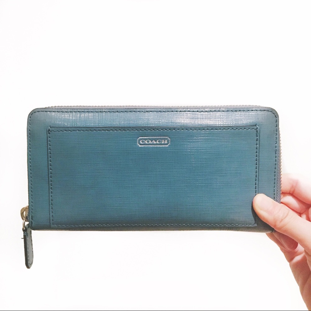 Coach Turquoise Leather Wallet