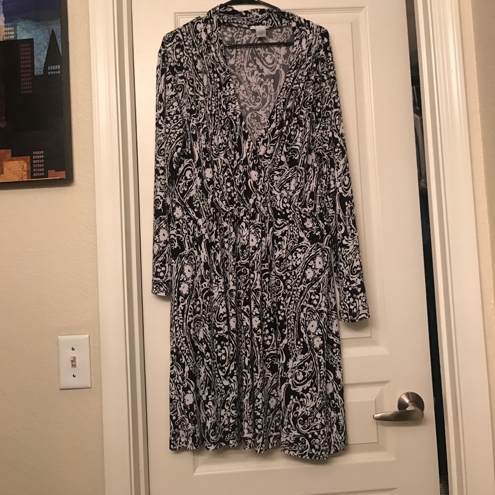 Plus sized long sleeve dress