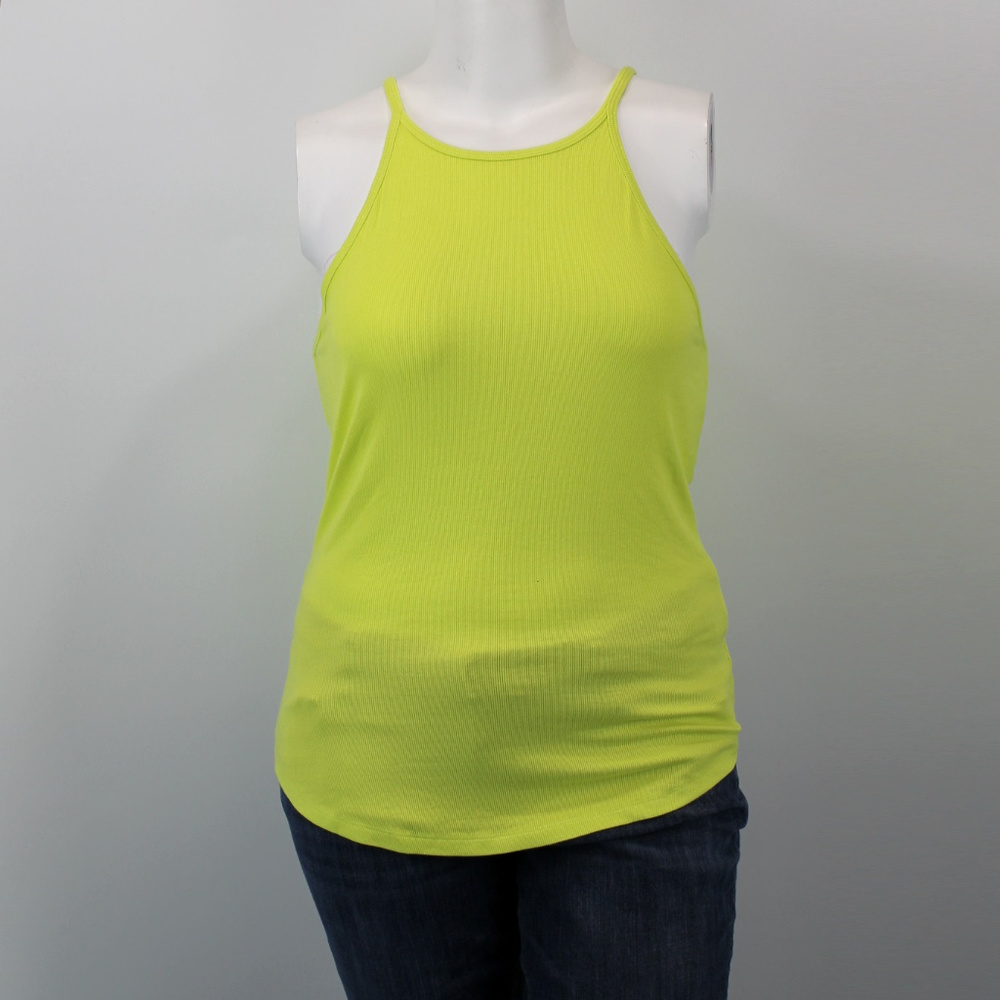 |Anthro| NWT Lilka Chartreuse Ribbed Tank - XL