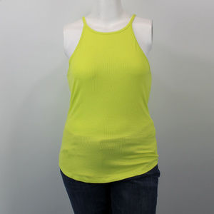 |Anthro| NWT Lilka Chartreuse Ribbed Tank - XL