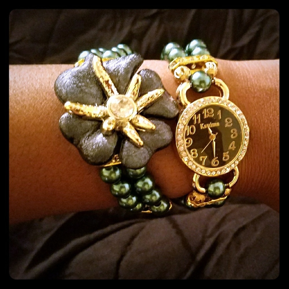 Green wrap-a-round bracelets