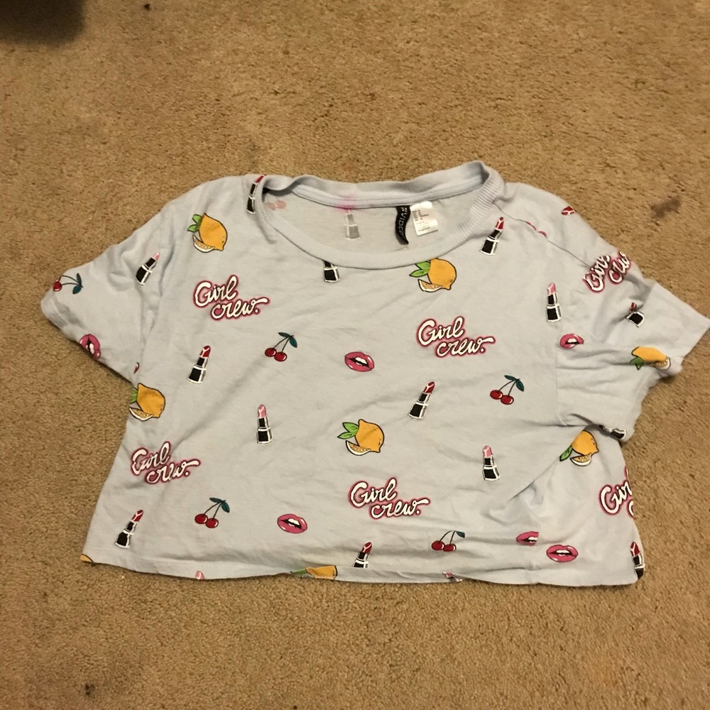 H&M girl crew crop top