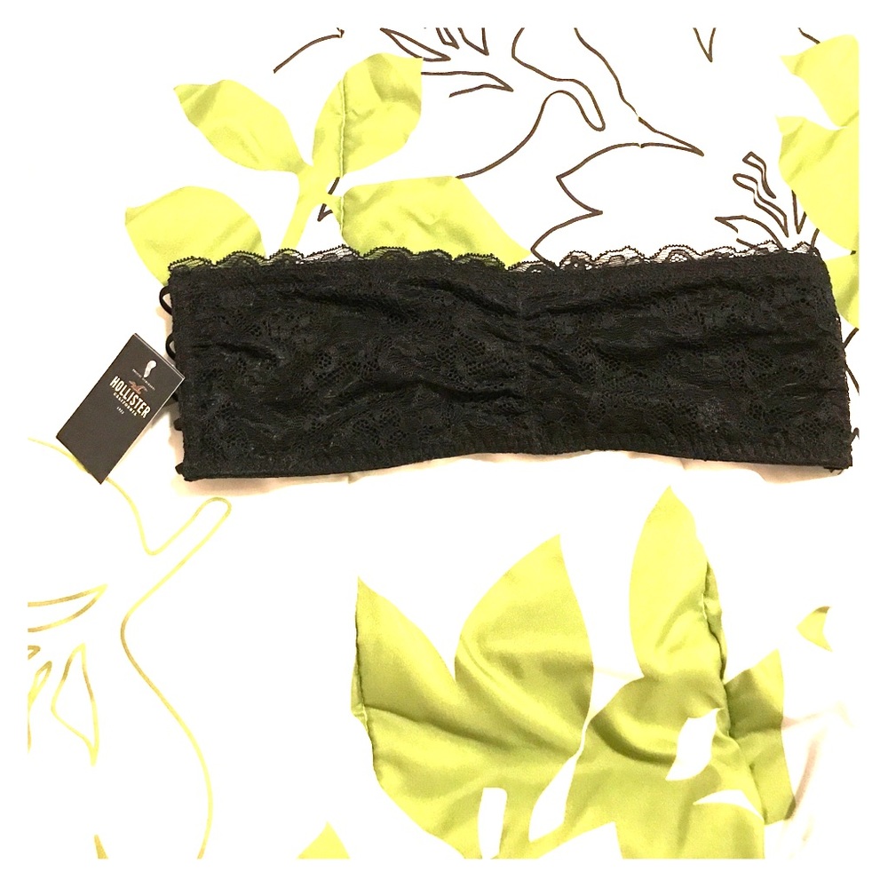 Black Unlined Bandeau - S- Hollister California☀️