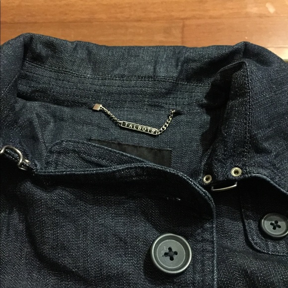 Talbots Double-Breasted Denim Trench Coat - Picture 5 of 5