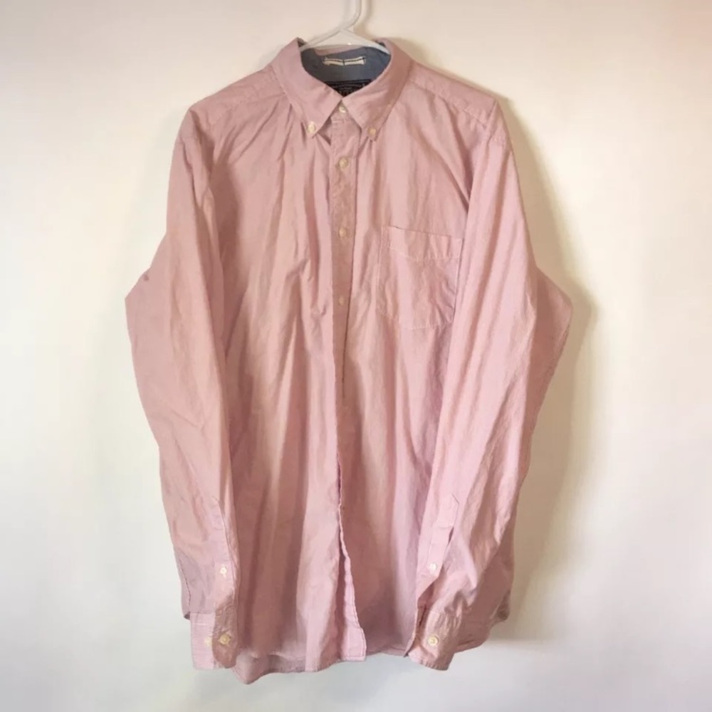 Nautica Cotton Striped Long Sleeve Button Up Shirt