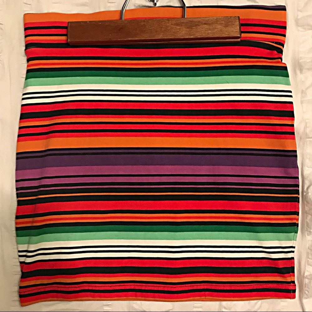Forever 21 Bodycon Striped Mini Skirt