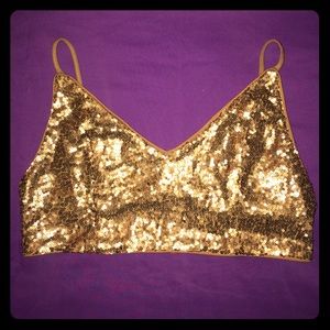 Gold sequin bralette