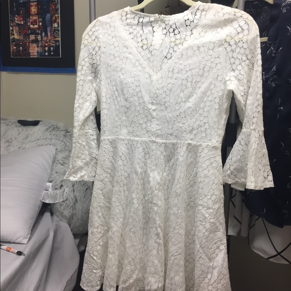 Designer New Long Sleeve White dress