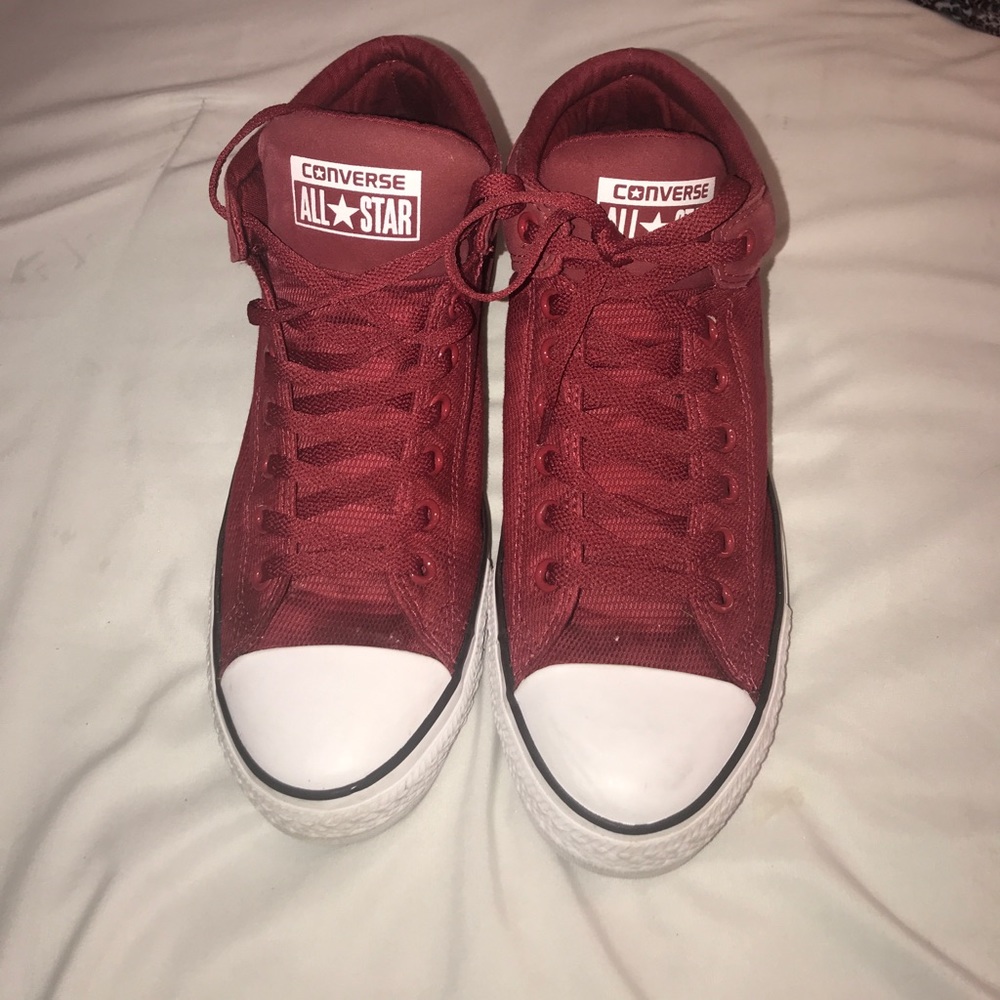 Red converse men size 11