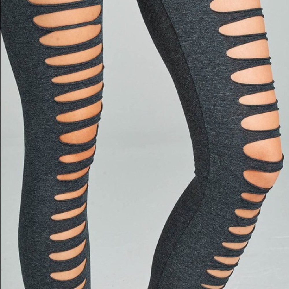  Ladder Cut Out Jersey Leggings - Picture 6 of 8