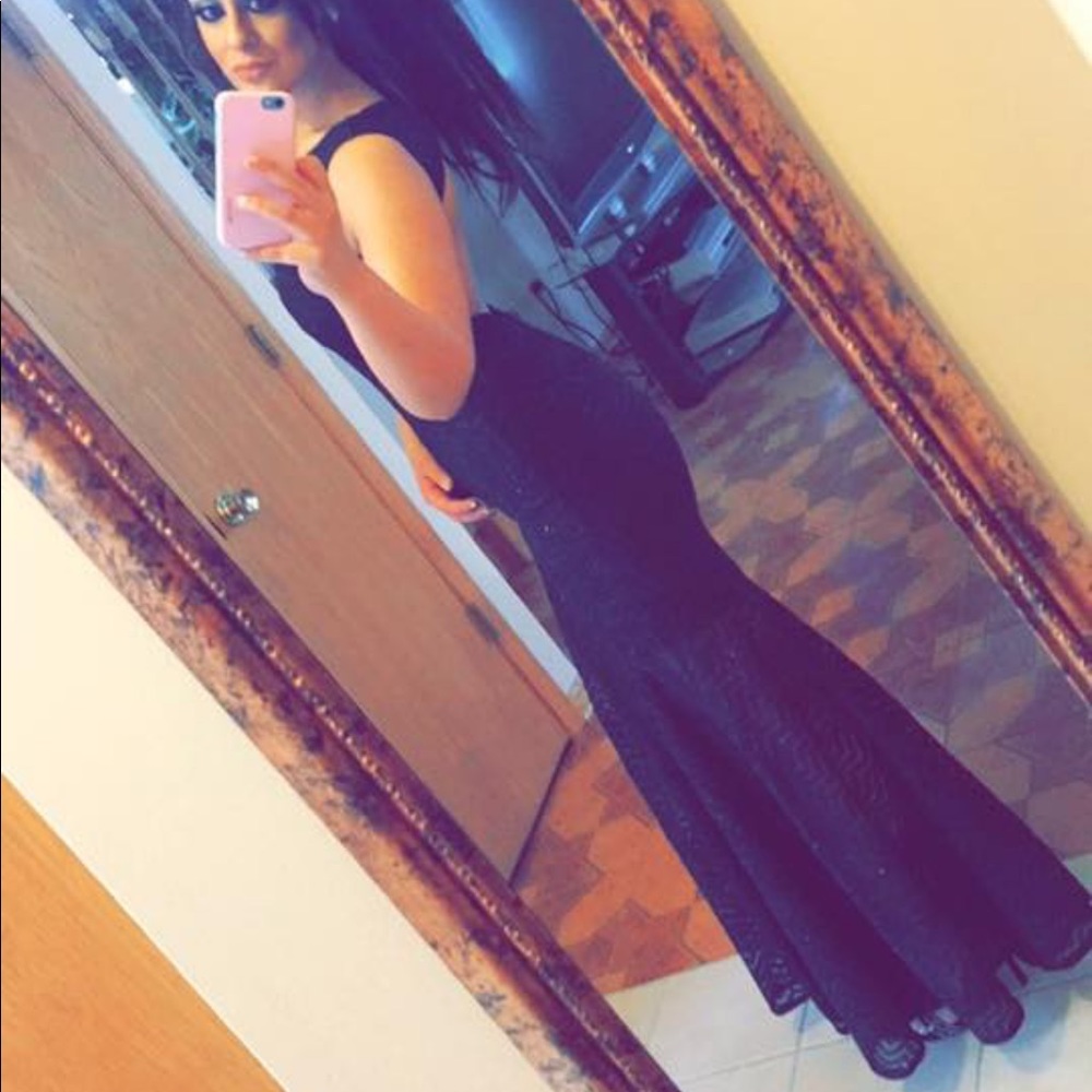 Black Long A-Line dress