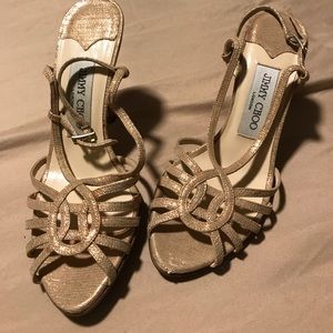 Jimmy Choo Gold sandals authentic! Vintage!