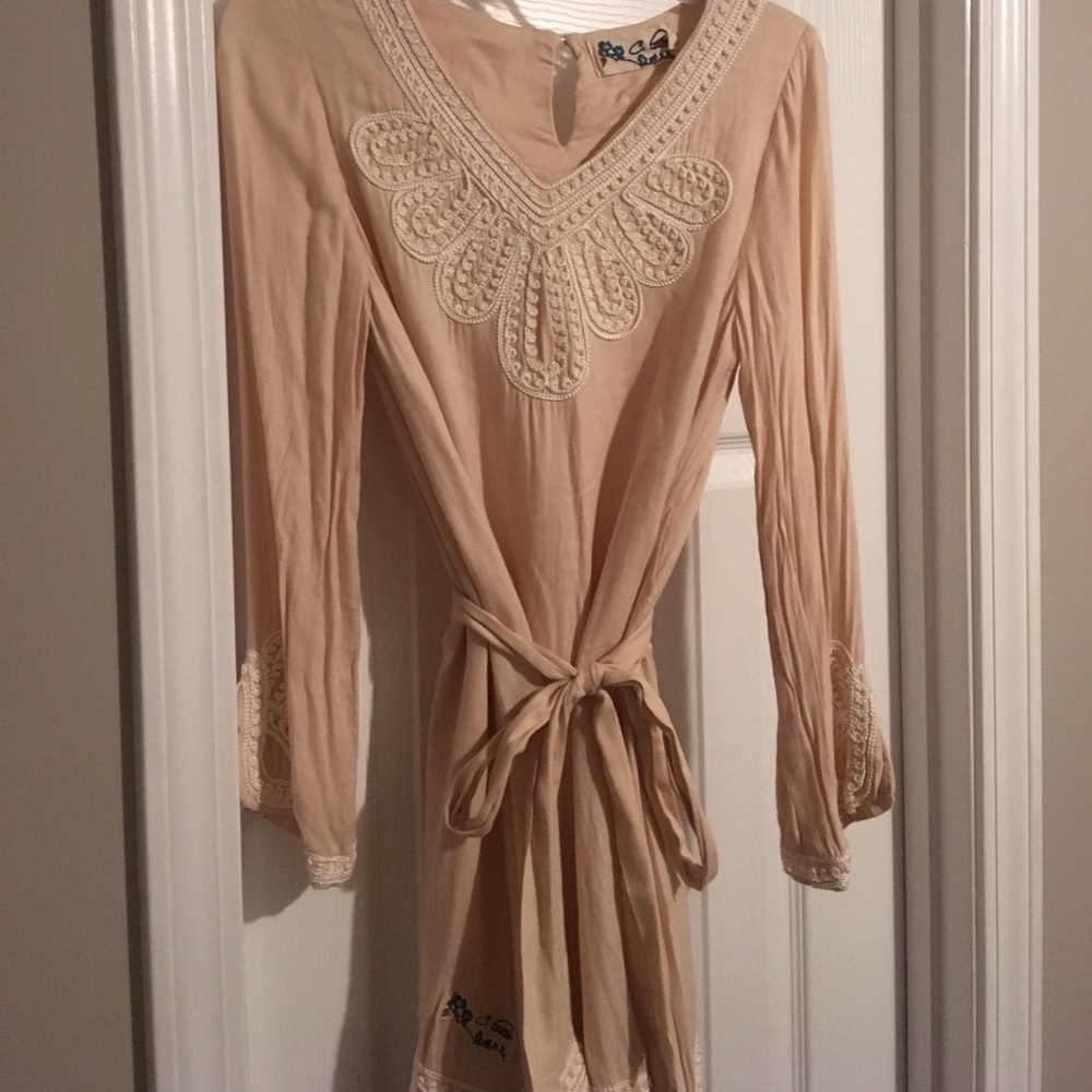 Embroidered Cream Tunic