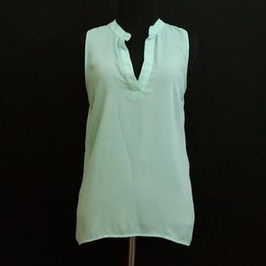 Charlotte Russe Sheer Blouse V neck shell career