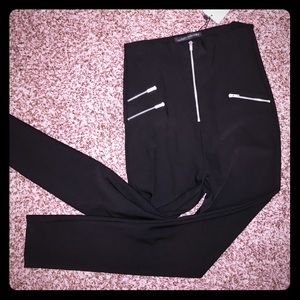 High Rise Leggings with Zippers