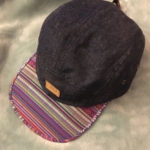 OBEY colorful stripes strap back hat