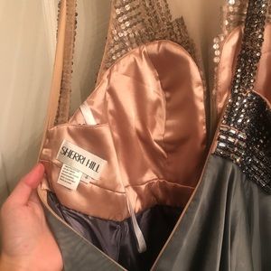 Grey Sherri Hill Short Dress