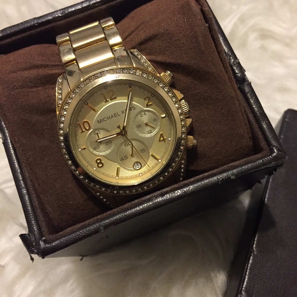 Michael Kors Golden Runway Watch with Glitz