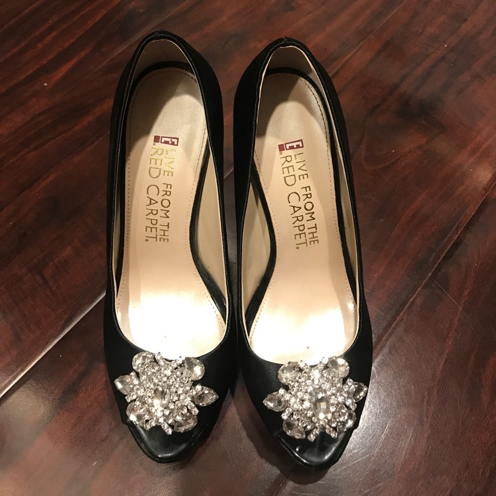 Red Carpet Beaded Heels