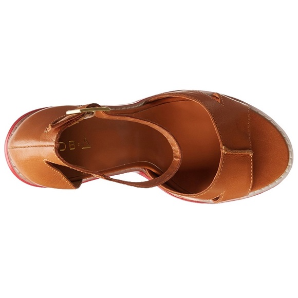 Leather Grain Block Heel Ankle Strap Sandal - Picture 6 of 7