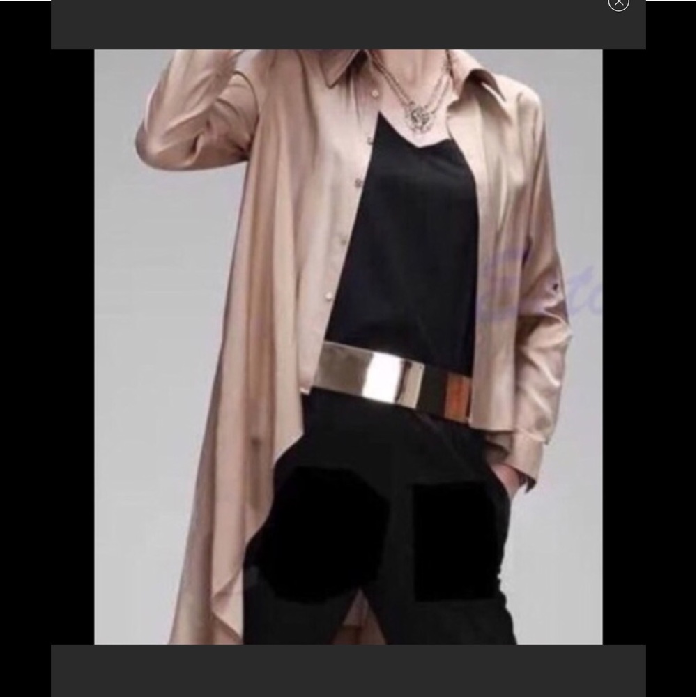 Gold metal elastic Belt