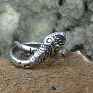 serpent sterling ring vintage