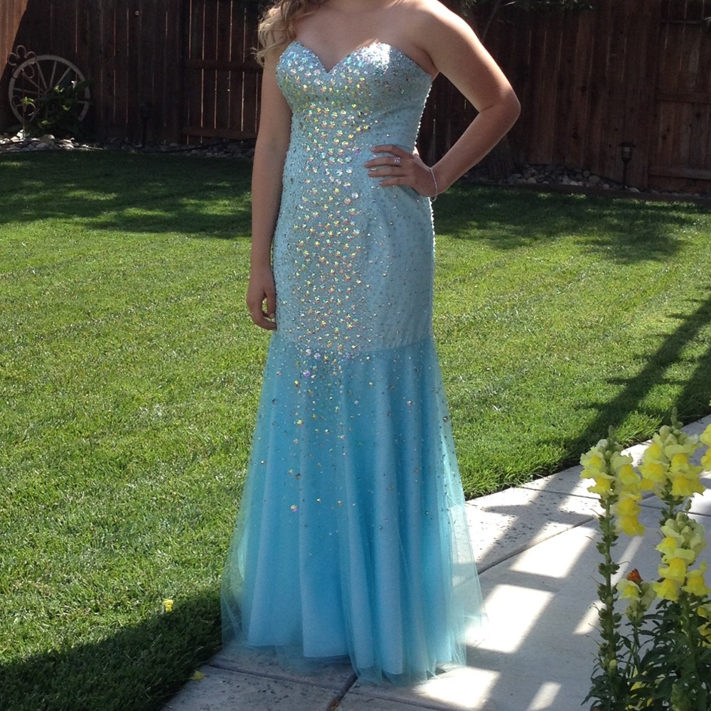 Prom dress, worn once, professionally cleaned.