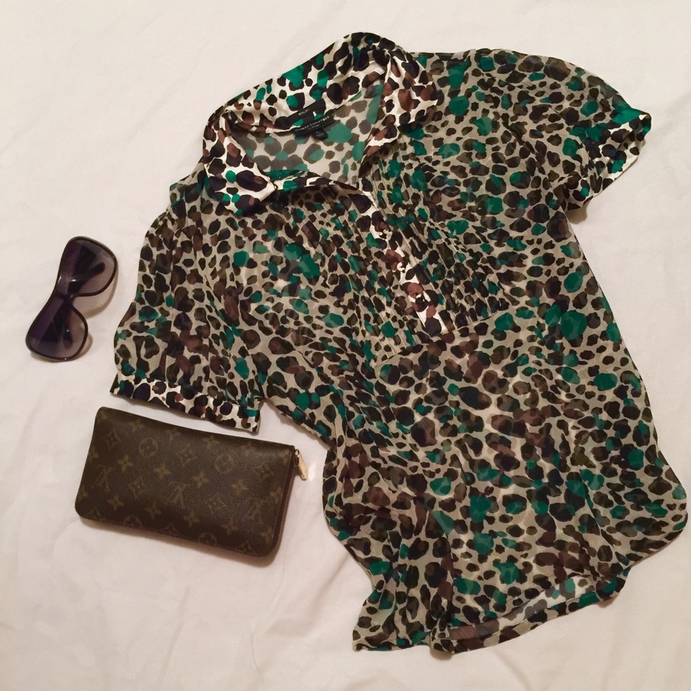 Behnaz Sarafpour animal print blouse