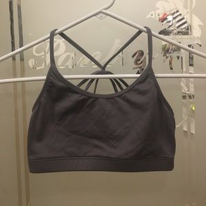 MotionWear Small gray racer back sport dance bra