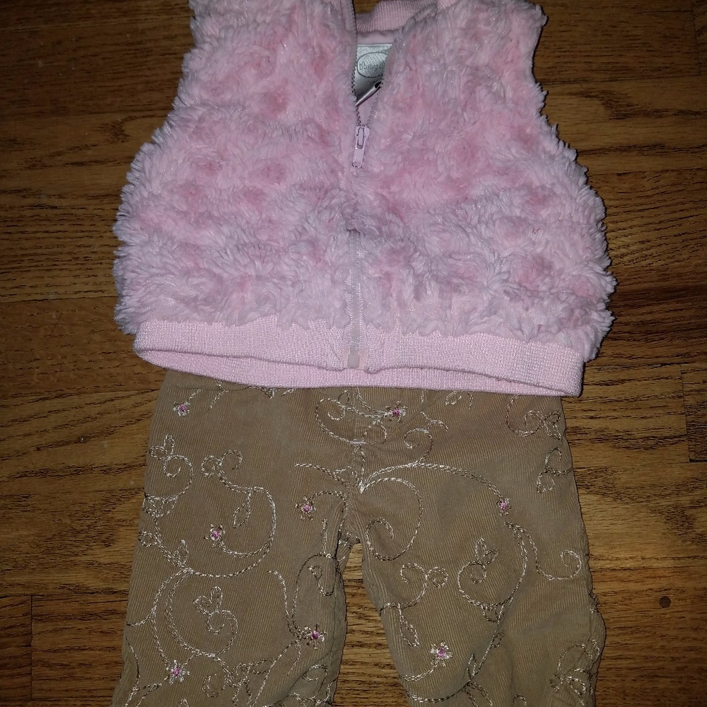 🌼 3 month girls winter vest outfit 🛍