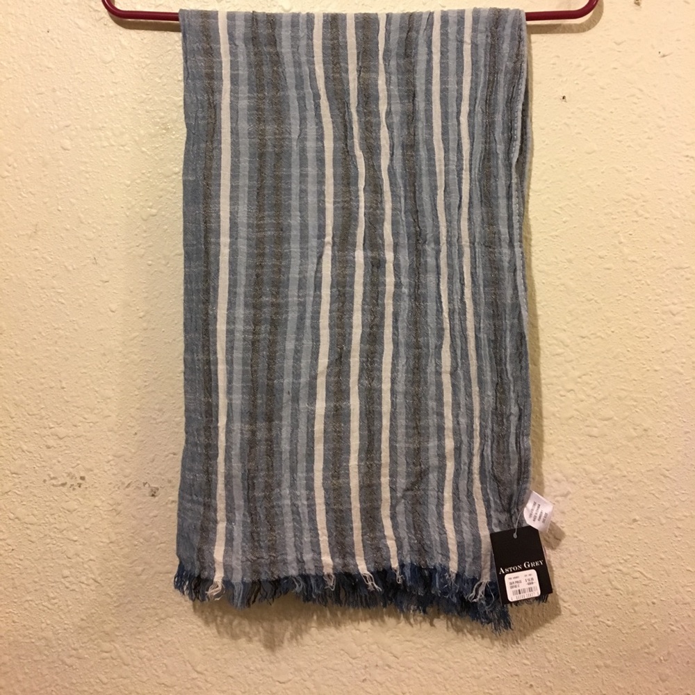 Blue Striped Scarf