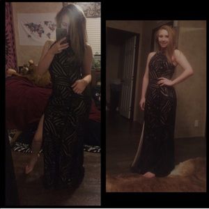 Trixxi Jr sleeveless gown.