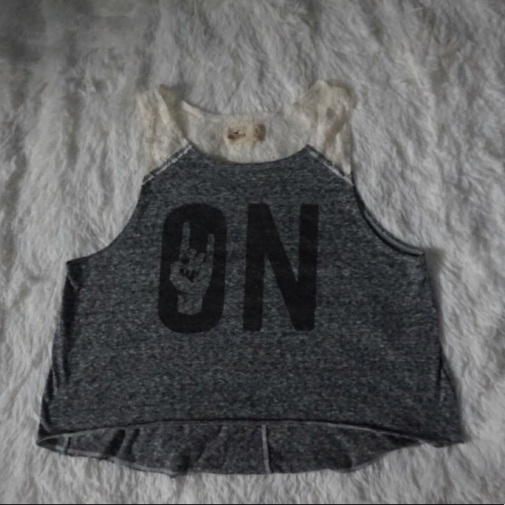 Hollister Rock On Lace Crop Top