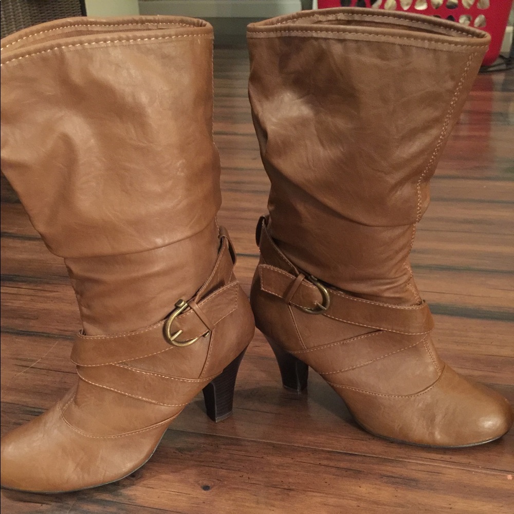 Camel color boots