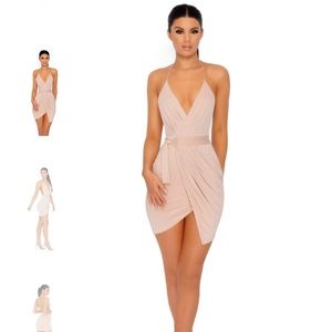 Asymmetric mini wrap dress