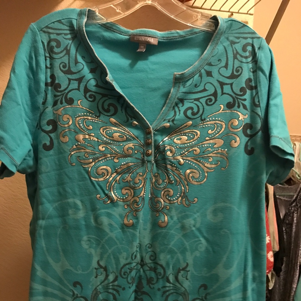 Embellished Turquoise Tshirt