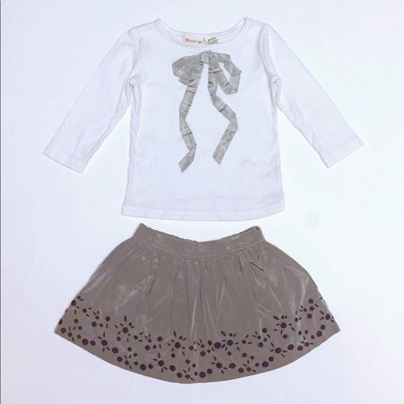 Hooray by Cynthia Rowley Silvery Gray Skirt Set - Picture 1 of 1