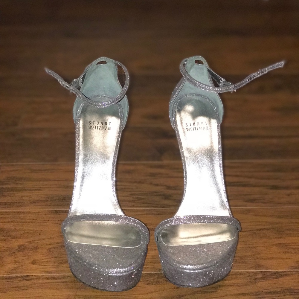 Stuart Weitzman Nudistplatform Glitter Heels