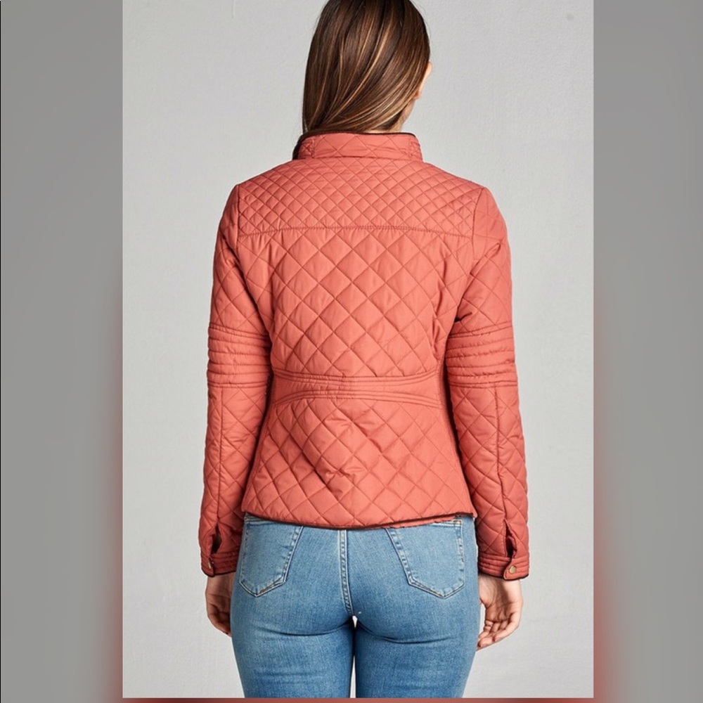 ❤️❤️ONE LEFT!!❤️❤️ Dusty Pink Bomber Jacket - Picture 3 of 3