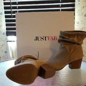 Tan suede booty size 8.5