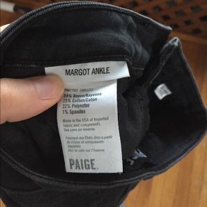 PAIGE Jeans - Paige Margot High Rise Ankle Jeans Washed Black 27 PAIGE Jeans - Paige Margot High Rise Ankle Jeans Washed Black 27